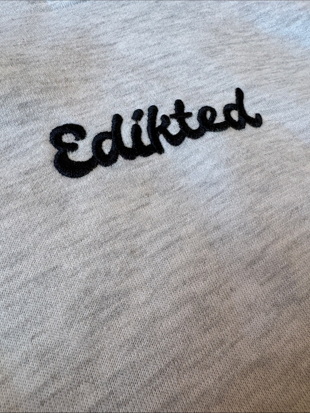 Edikted Heather Gray Hoodie- XS - Picture 2 of 6